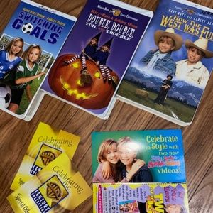 3 Mary Kate & Ashley VHS Movie Film Lot Clamshell